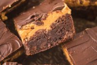 Buckeye Brownies Recipe: Chocolate Peanut Butter Brownies