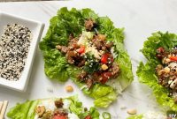 Savory Ground Beef Lettuce Wraps with Zesty Asian Sauce