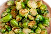 Crispy Sautéed Brussels Sprouts with Garlic and Parmesan