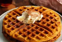 Buttermilk Pumpkin Spice Waffles Recipe for Fall Breakfast