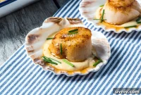 Pan-Seared Scallops with Creamy Jarlsberg Cheese Sauce