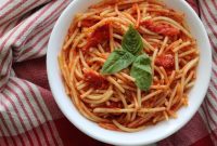 Gluten-Free Cherry Tomato Spaghetti with Burst Tomatoes
