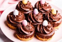 Mini Chocolate Cheesecakes with Gooey Chocolate Centers