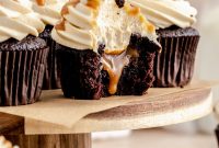 Salted Caramel-Filled Cupcakes with Gooey Caramel Center