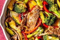 Skillet Skirt Steak Stir-Fry with Tangy Sauce in One Pan