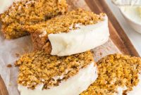 Moist Carrot Cake Loaf with Cream Cheese Glaze
