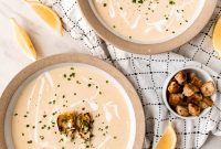 Creamy Artichoke Soup with Crème Fraîche Recipe