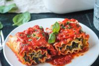 Vegan Spinach and Tofu Lasagna Roll-Ups Recipe