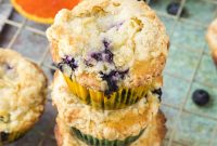 Moist Blueberry Orange Muffins with Zesty Citrus Glaze
