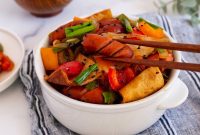 Spicy Korean Sausage Stir-Fry with Vegetables