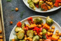 Roasted Sweet Potato and Chickpea Casserole with Herbs