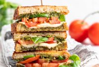 Caprese Sandwich with Bright Parsley Pesto Recipe