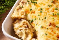 French Onion Potato Casserole Recipe with Melty Cheese