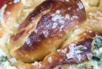 Spinach Artichoke-Stuffed Beer Soft Pretzels