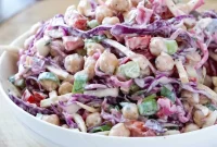 Creamy Vegan Chickpea & Cabbage Salad Recipe