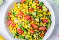 Fresh Corn and Avocado Salad with Lime and Cilantro Dressing