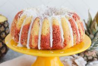 Hawaiian Lava Flow Bundt Cake Recipe: Pineapple Strawberry Swirl