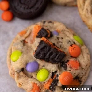 Halloween Oreo M&m's cookies