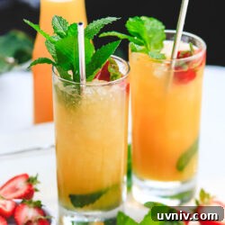 Peach and Strawberry Rum Mojito Recipe for Summer Cocktails 8 Peach & Strawberry Rum Mojito