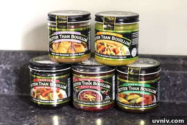 Image shows a stack of jars of "Better Than Boullion" bases