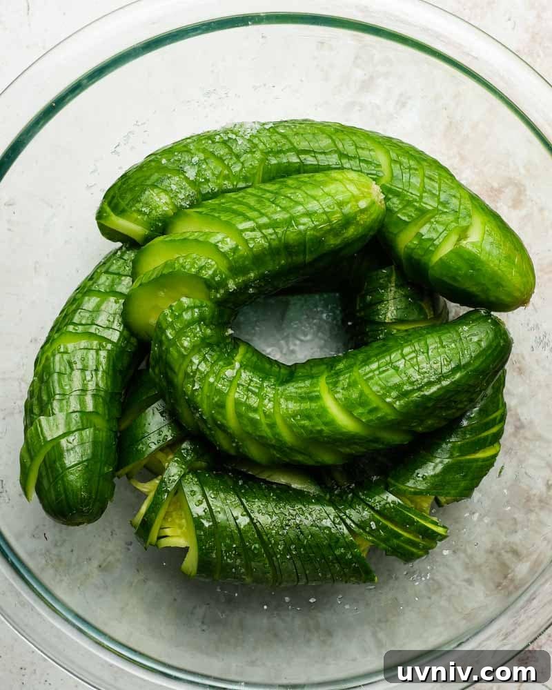 Asian Cucumber Salad with Chili and Garlic