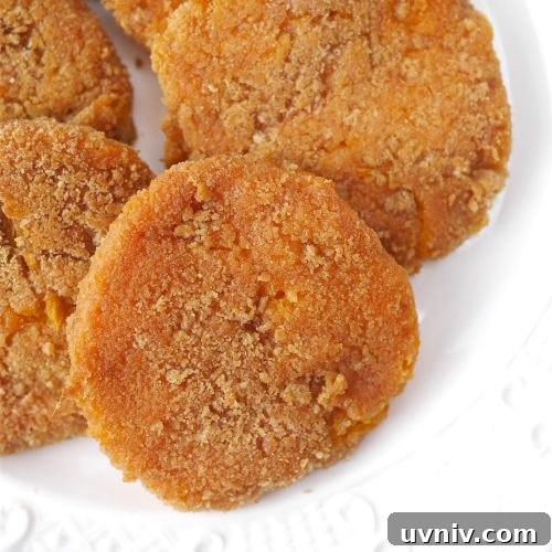 Amish sweet potato patties with graham cracker topping