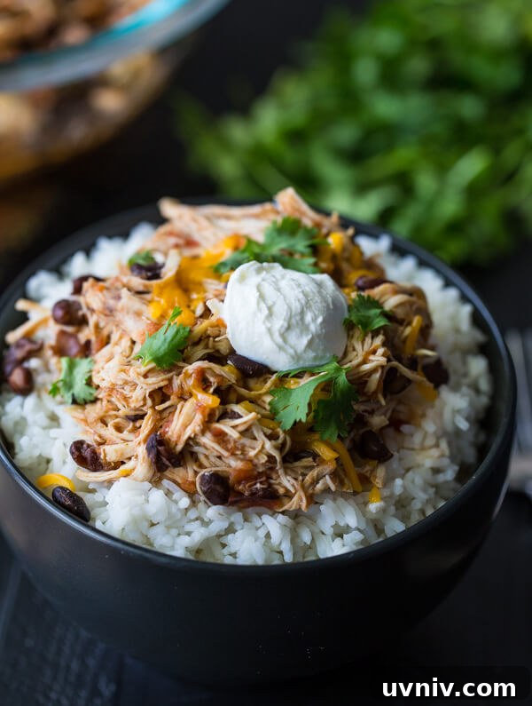 Slow Cooker Salsa Chicken Rice Bowls for Simple Weeknight Meals 5 Slow Cooker Salsa Chicken Rice Bowls