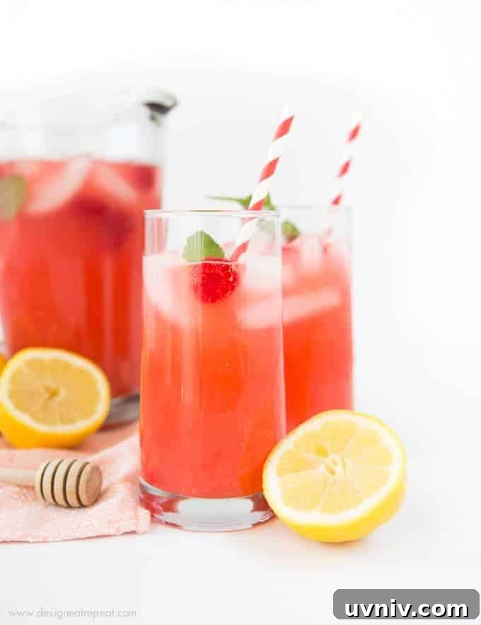 Refreshing Homemade Raspberry Lemonade Recipe for Summer 2 Add pureed raspberries to lemonade for a colorful and refreshing summer drink! Find the recipe for Homemade Raspberry Lemonade at Design Eat Repeat.