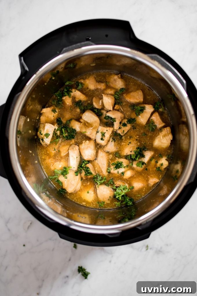 Honey Garlic Chicken in the Instant Pot: Quick Family Recipe 4 honey garlic chicken inside an Instant Pot