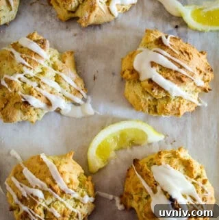 lemonade scones on a baking sheet