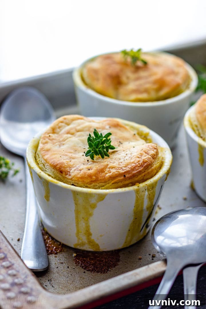 Mini Turkey Pot Pies for One: Comforting Individual Servings 2 Homemade individual turkey pot pies