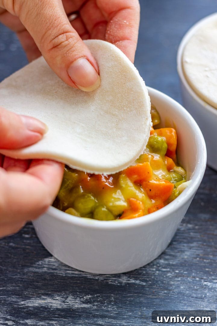 Mini Turkey Pot Pies for One: Comforting Individual Servings 3 Making pot pies with turkey