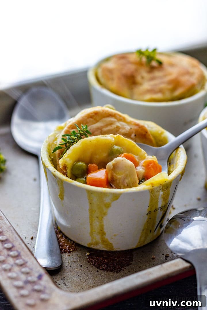 Mini Turkey Pot Pies for One: Comforting Individual Servings 6 Freshly made turkey pot pies