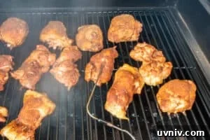 Juicy Smoked Chicken Thighs: Tender, Flavorful BBQ Recipe 20 cooked chicken thighs on smoker