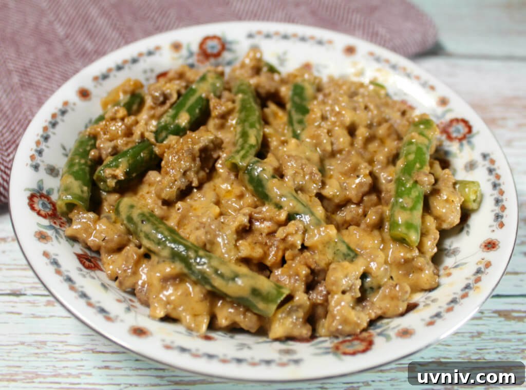 Ground Beef Green Bean Keto Skillet1