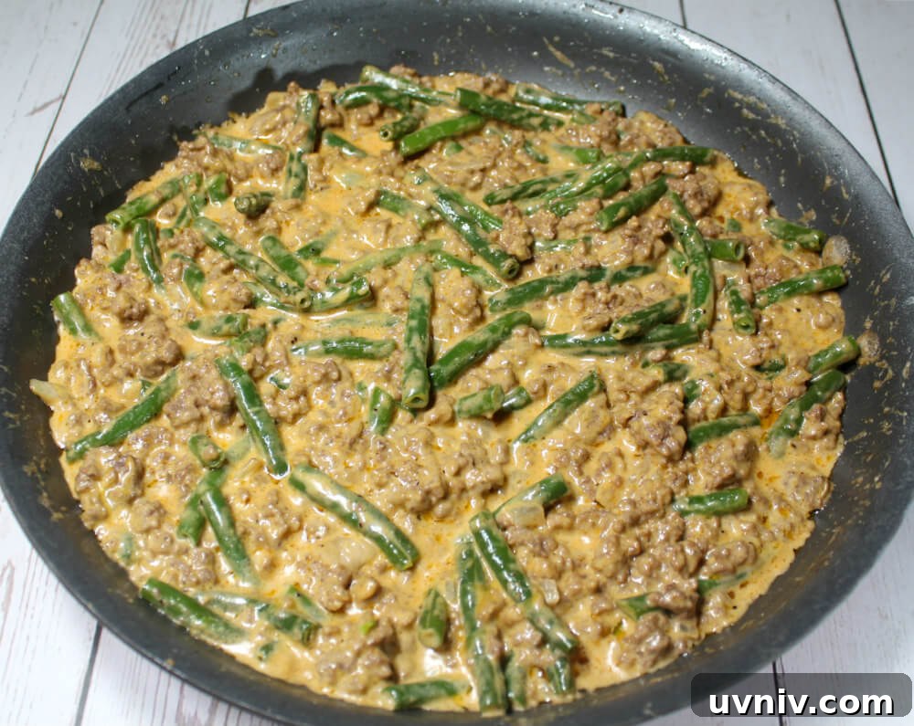 Ground Beef Green Bean Keto Skillet5