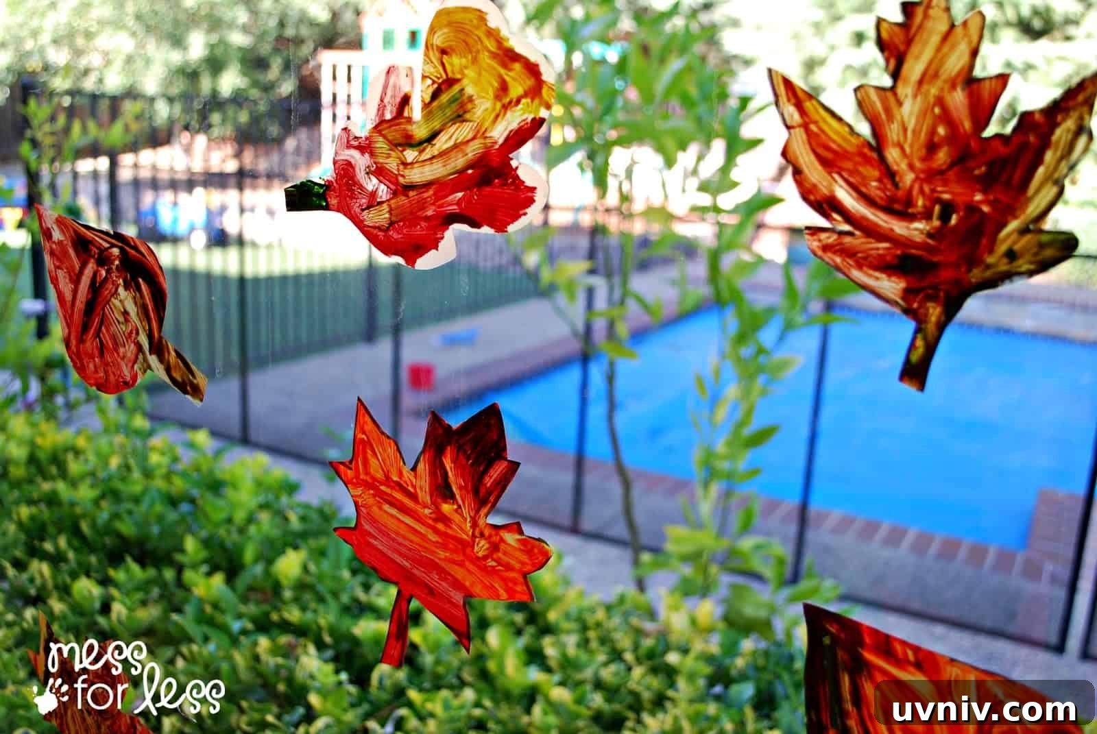 Fall Leaves Window Decals for Contact Paper – Autumn Home Decor 11 sun catcher fall leaves