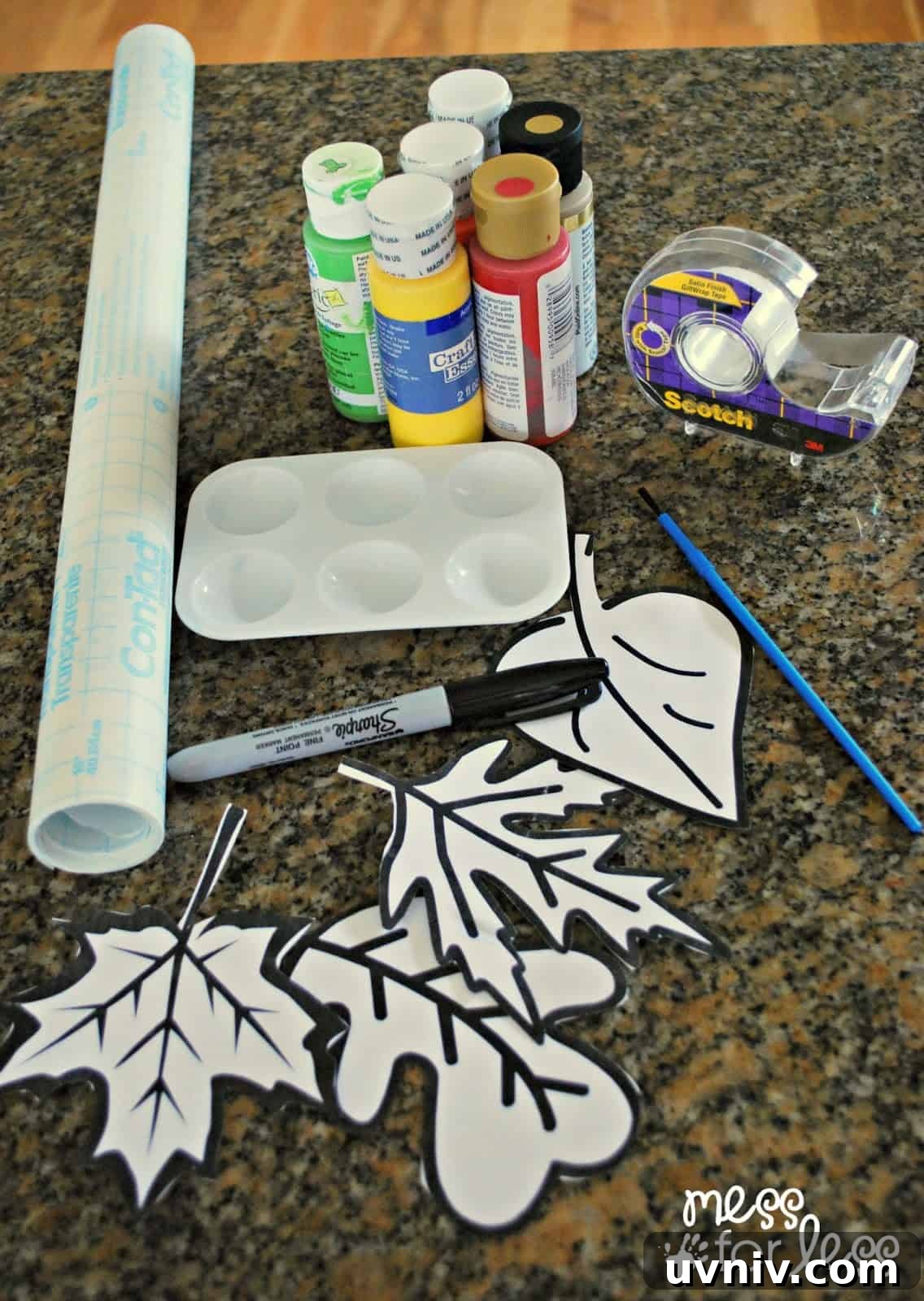 Fall Leaves Window Decals for Contact Paper – Autumn Home Decor 3 supplies to make fall leaves