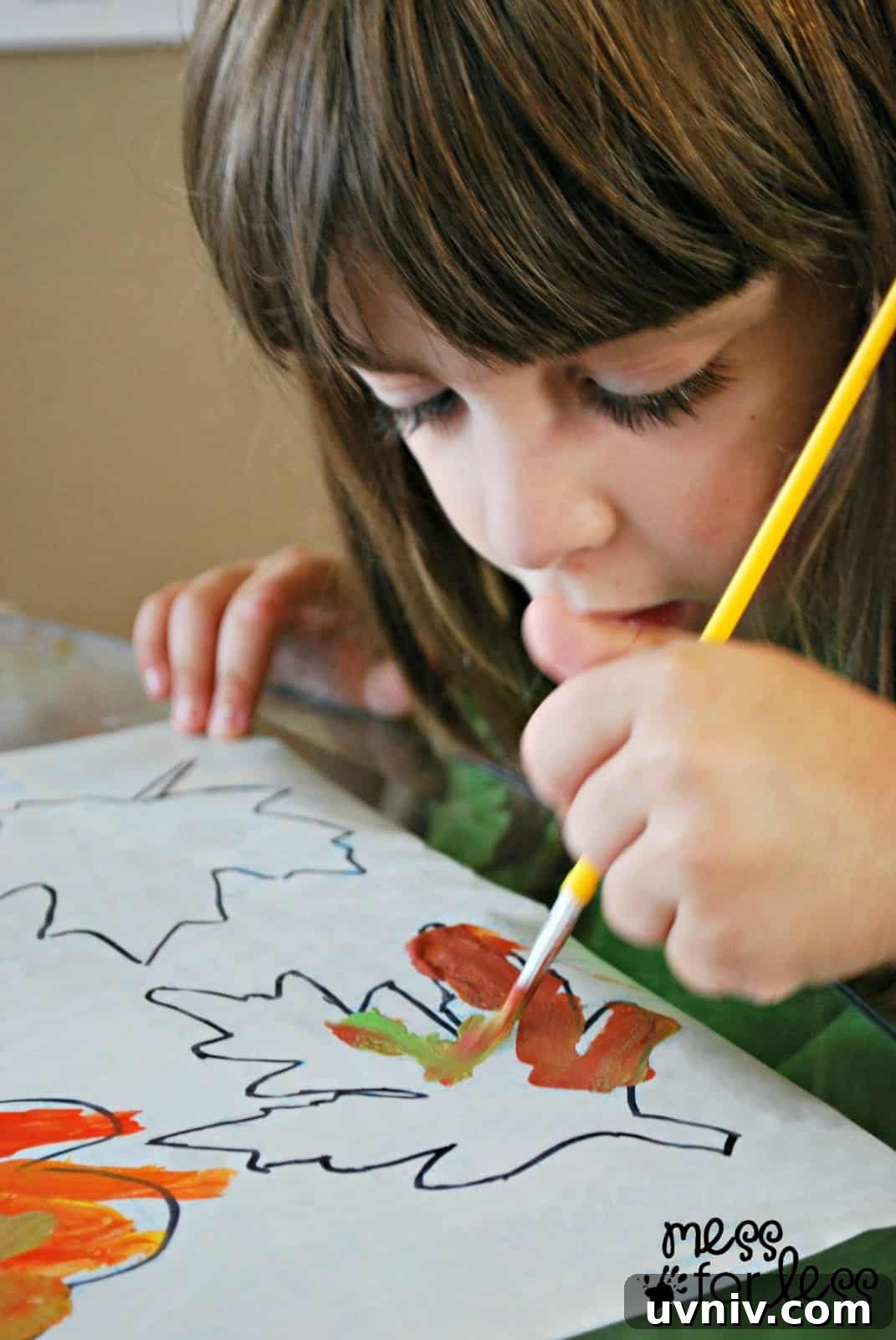 Fall Leaves Window Decals for Contact Paper – Autumn Home Decor 8 child making fall leaves