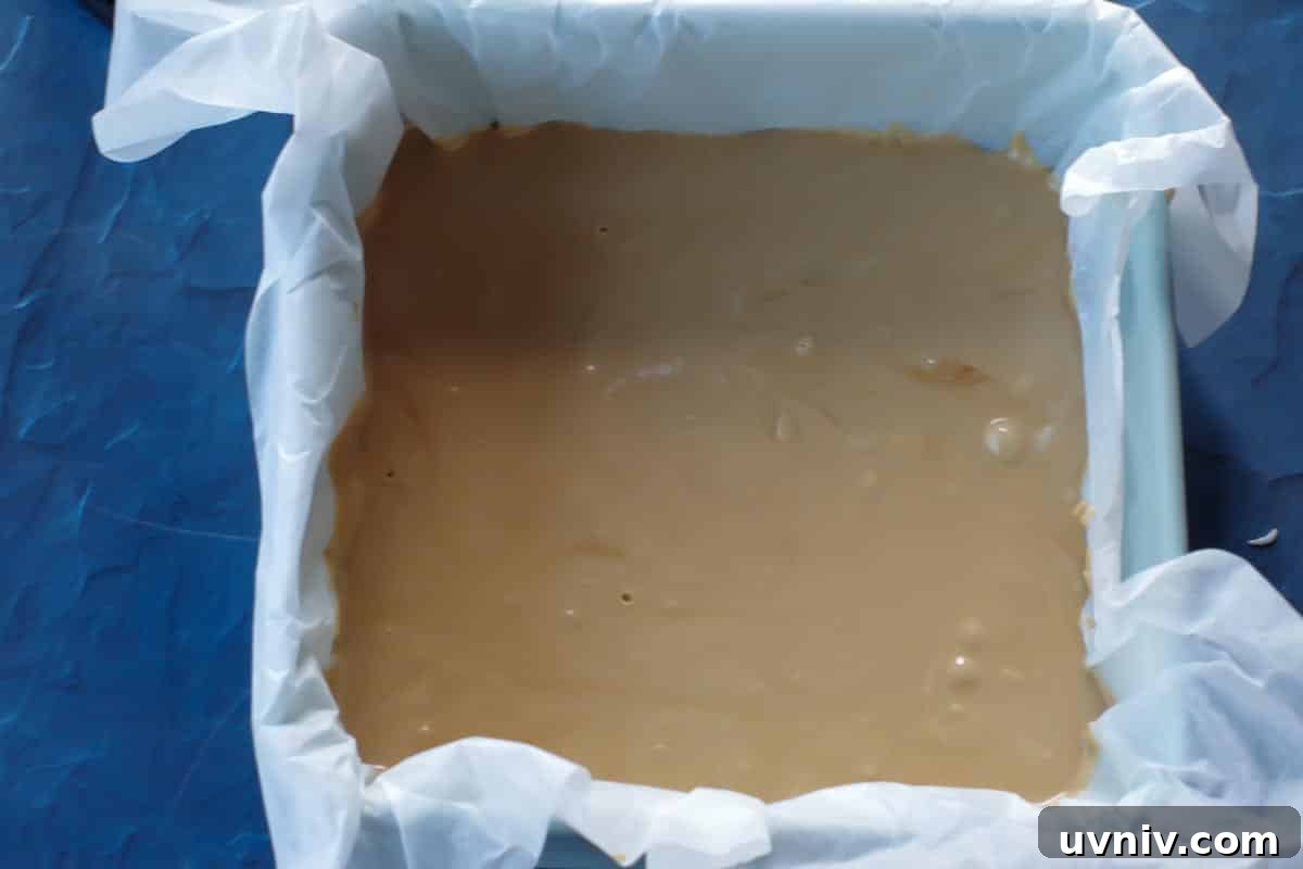 Root Beer Float Fudge Recipe: Creamy Soda-Infused Candy 13 root beer portion of mixture poured onto prepared pan