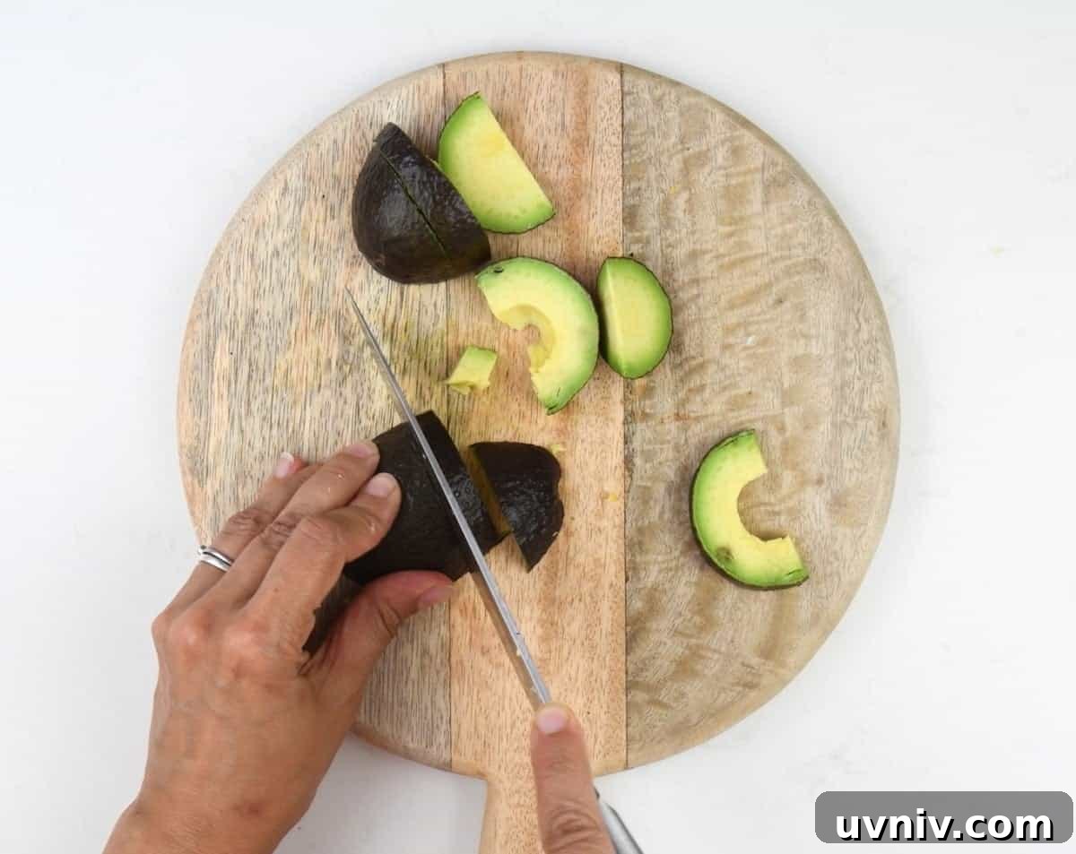 Grilled Corn and Avocado Salad with Lime Cilantro Dressing 6 Slicing avocados
