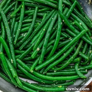 Crispy Garlic Butter Chicken Wings Recipe 13 Square image of green beans.