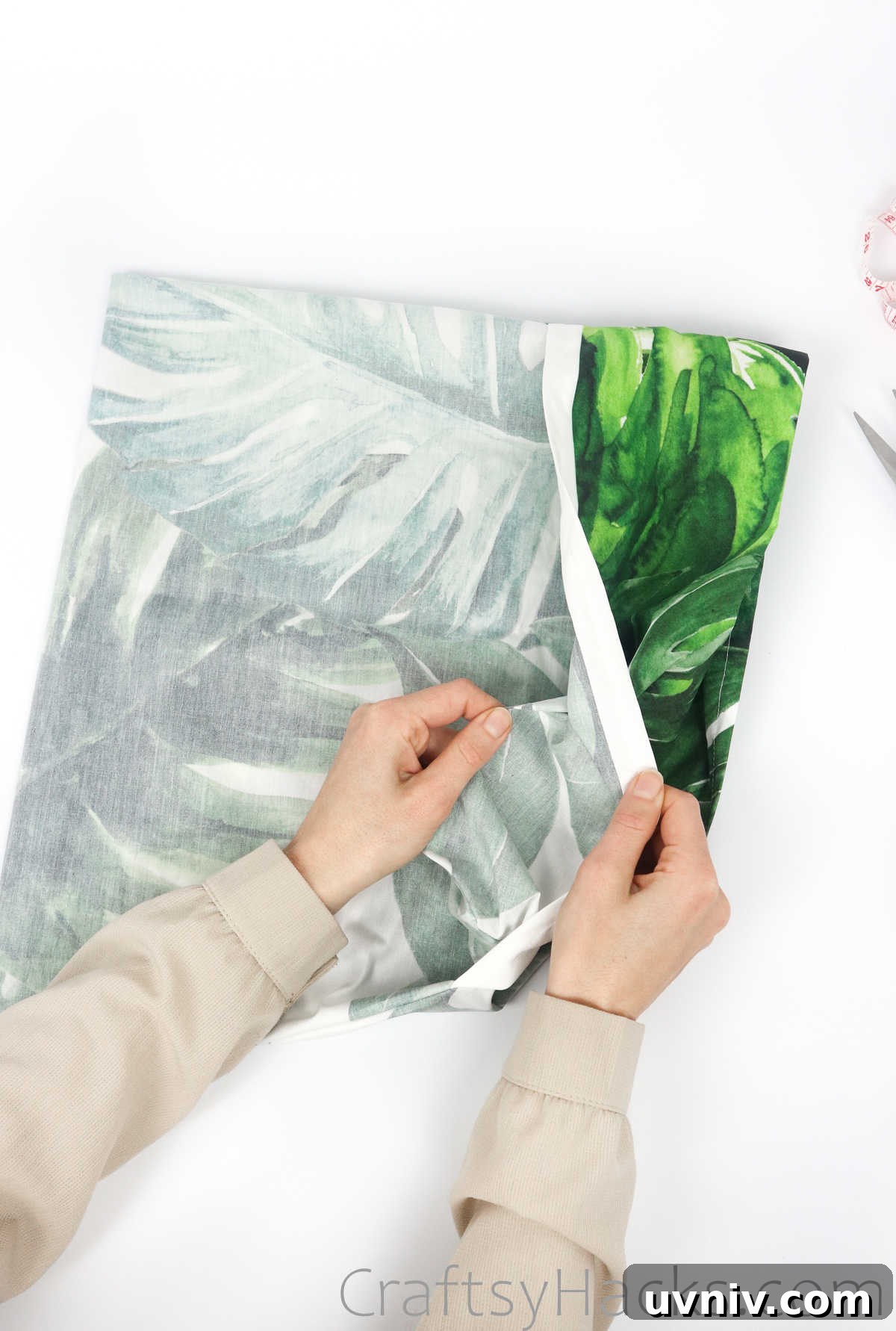 Sew a Pillowcase: Step-by-Step Guide for a Perfect Finish 17 folding fabric flap