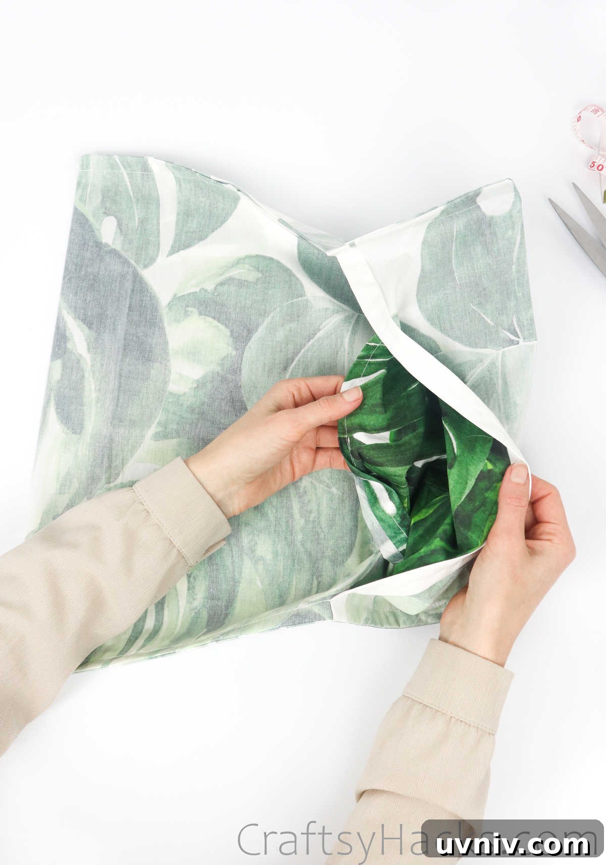 Sew a Pillowcase: Step-by-Step Guide for a Perfect Finish 19 turning fabric inside out