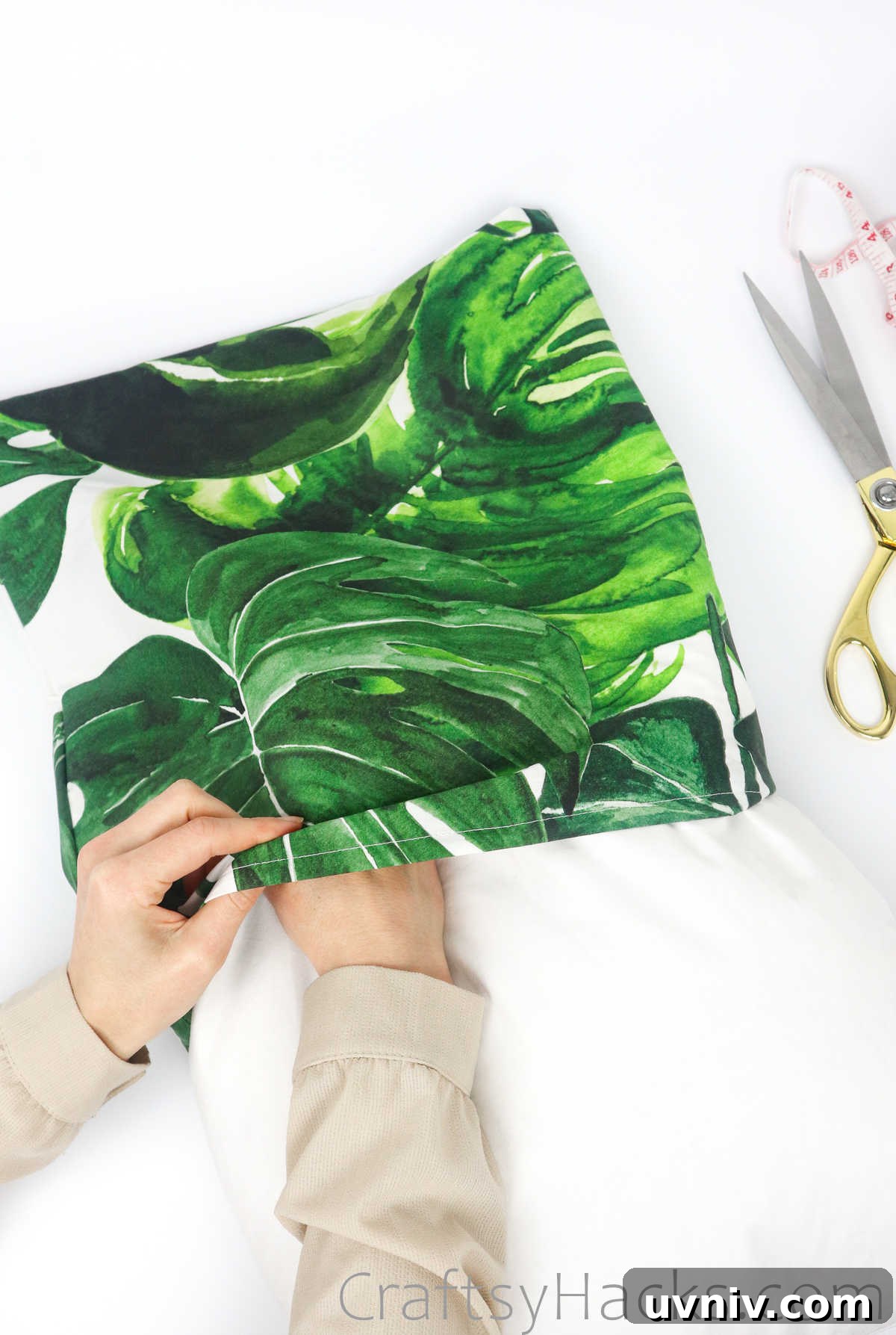 Sew a Pillowcase: Step-by-Step Guide for a Perfect Finish 21 putting pillow in pillowcase