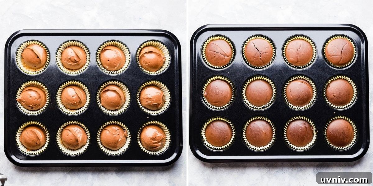 process shots of making mini cheesecakes 2
