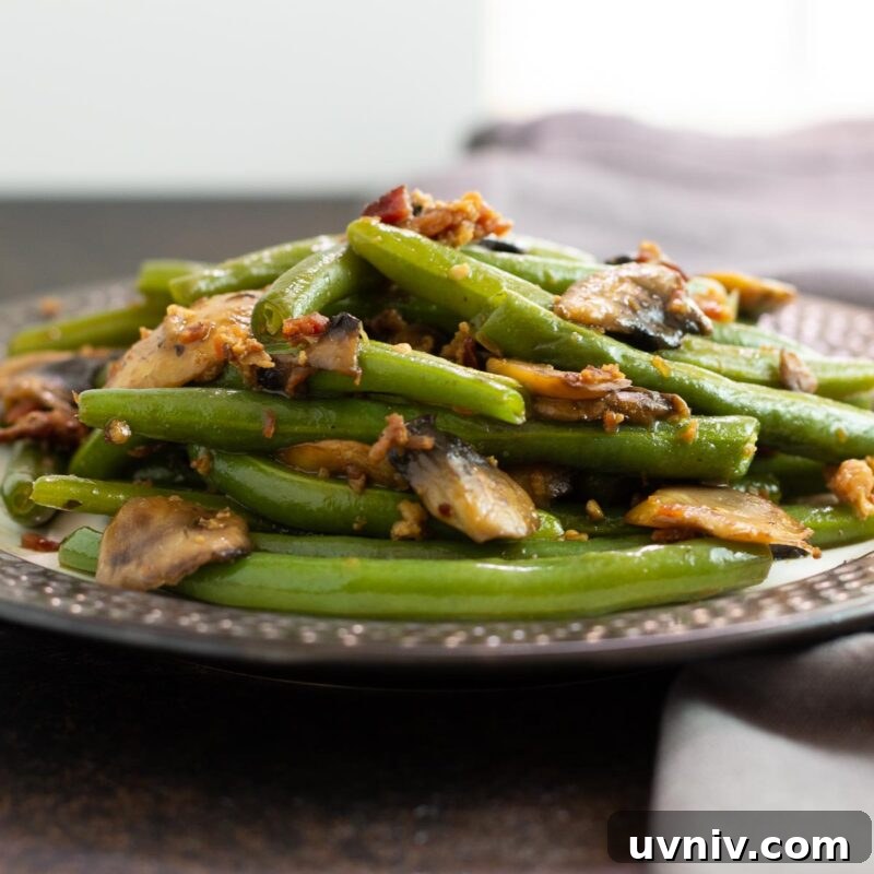 Bacon Mushroom Green Beans