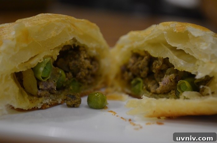 Crispy Beef Samosa Puff Pastries — Savory Indian Snack Recipe 28 finished samosas