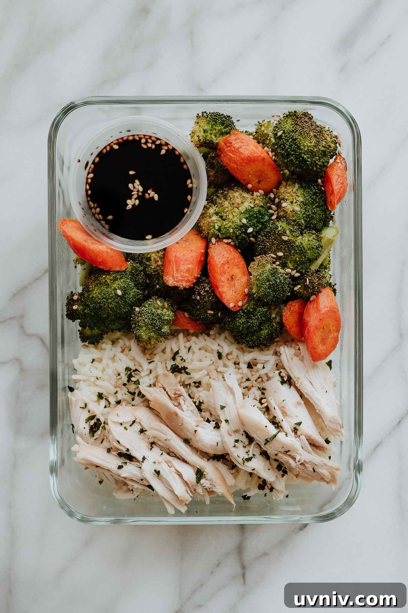 5 Rotisserie Chicken Lunch Prep Ideas for the Week 7 Rotisserie chicken with rice and veggies
