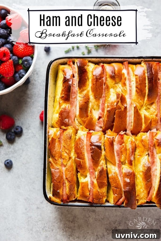 Ham and Cheese Breakfast Casserole Recipe for Brunch and Meal Prep 9 ham and cheese breakfast casserole with bread